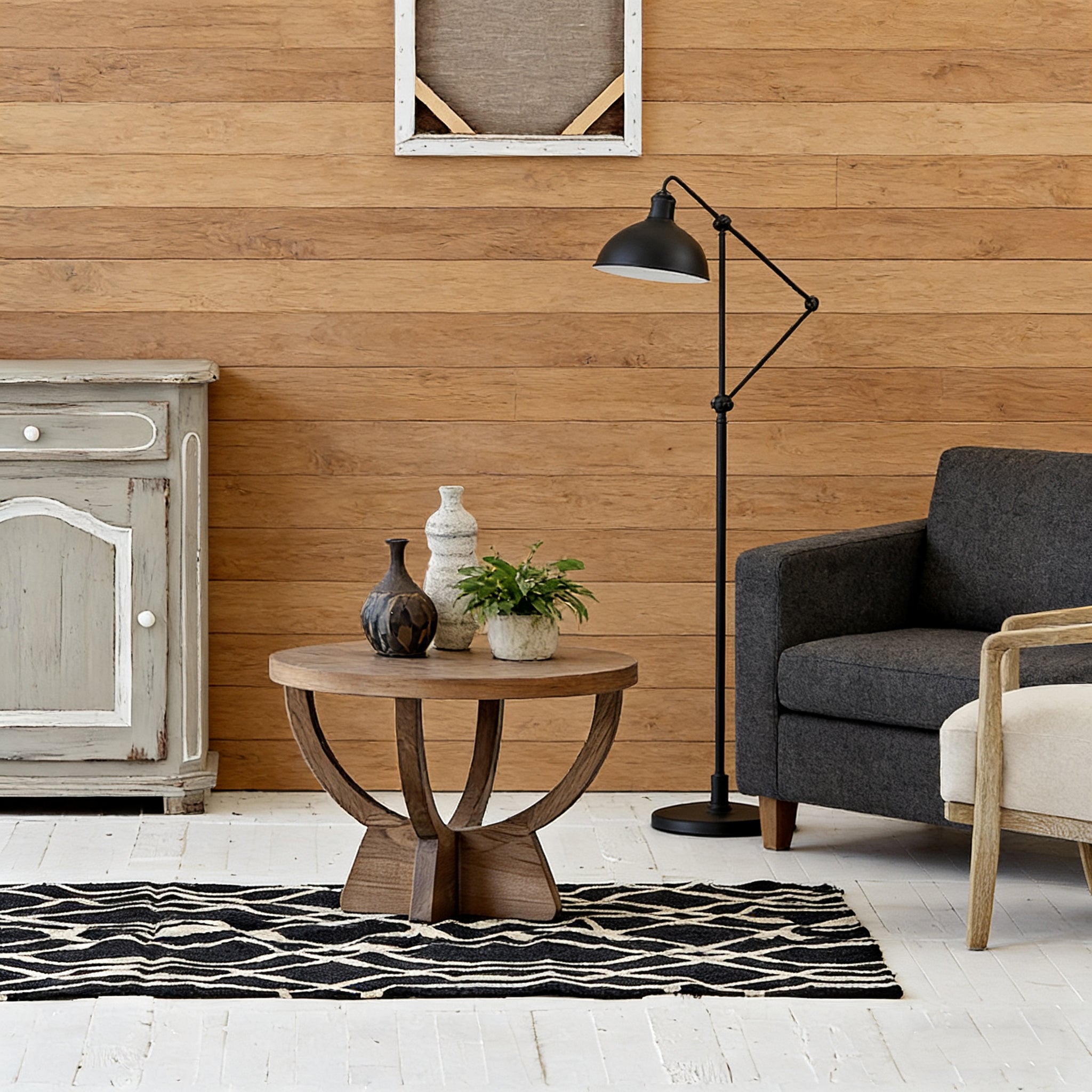 COLAMY ELM Wood Table for Living Room