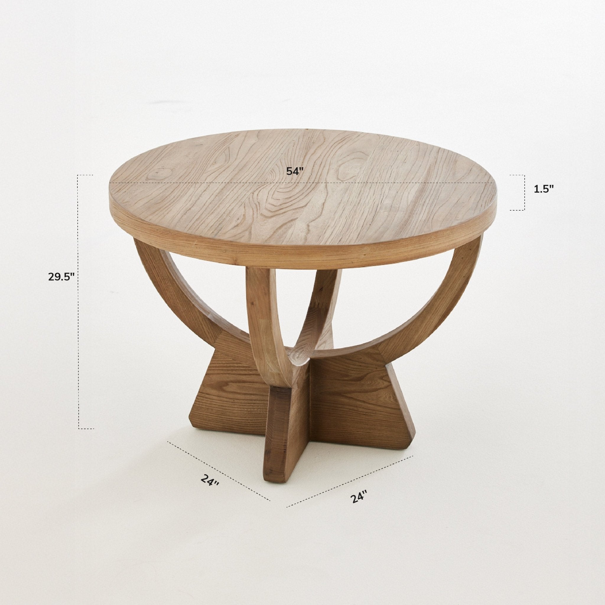 COLAMY ROKU Solid Wood Round Dining Table