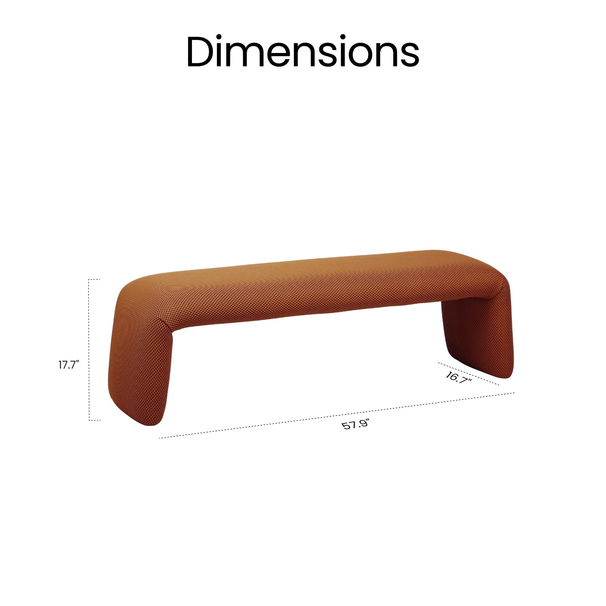 COLAMY SculptBench Modern Minimalist Accent Bench - COLAMY