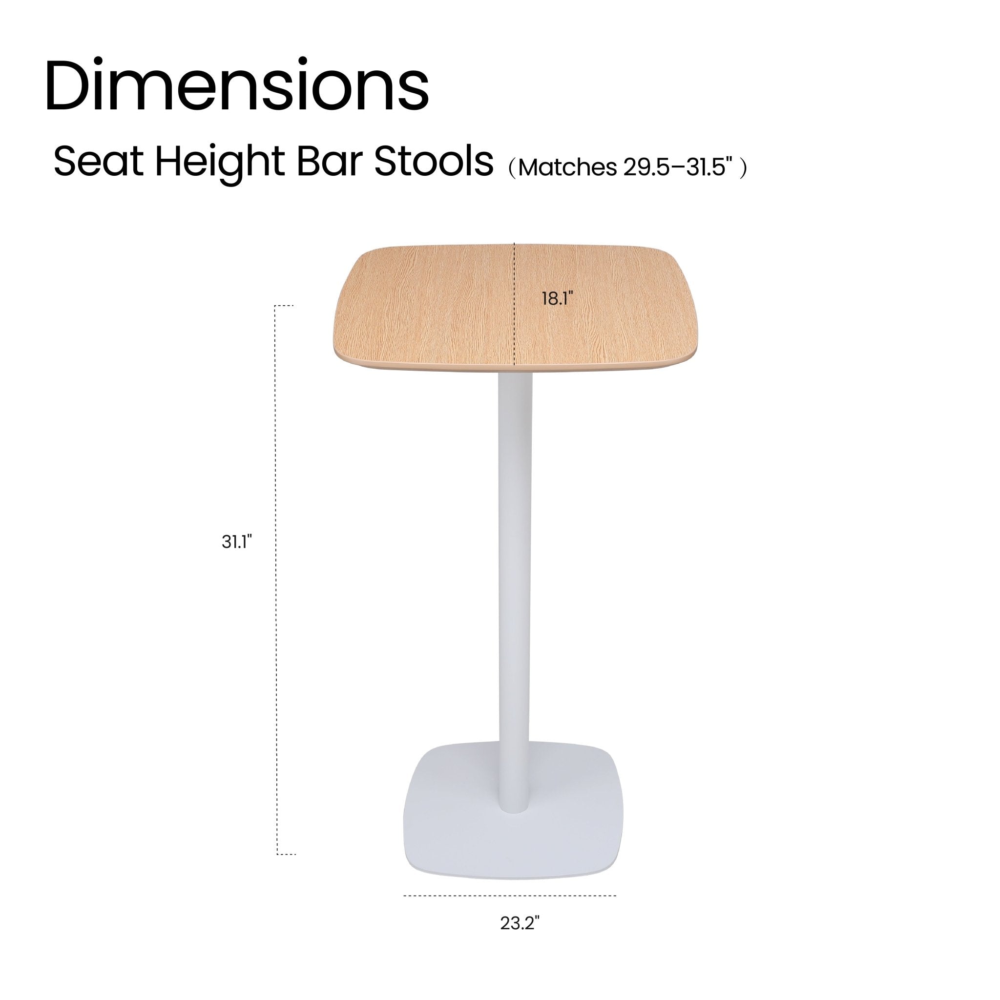 COLAMY VAREX Industrial High Bar Table - COLAMY