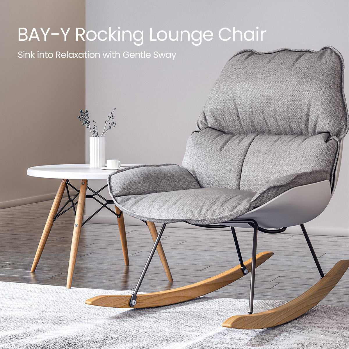 COLAMY VELAR Modern Nordic Comfort Rocking Lounge Chair - COLAMY