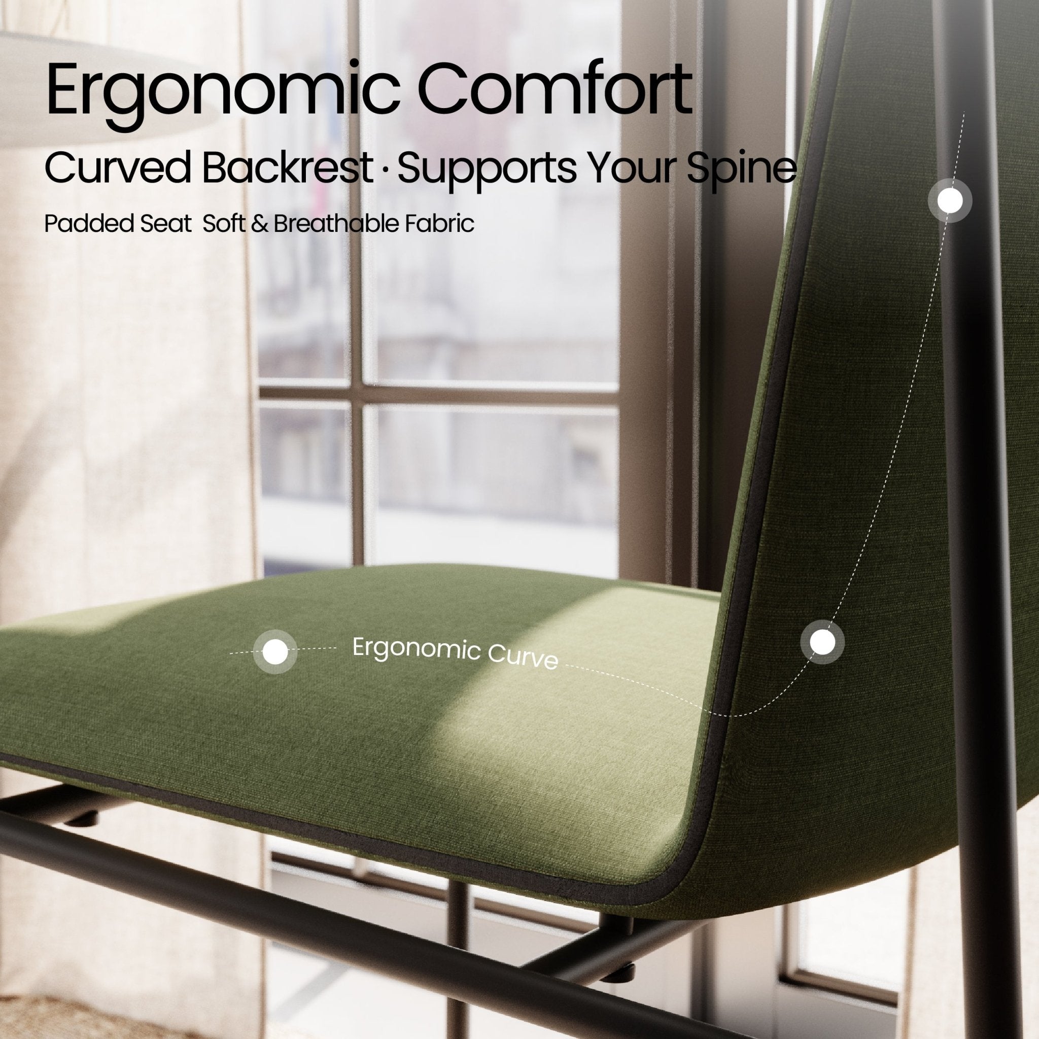 COLAMY VERDA Modern Bar Stools - COLAMY