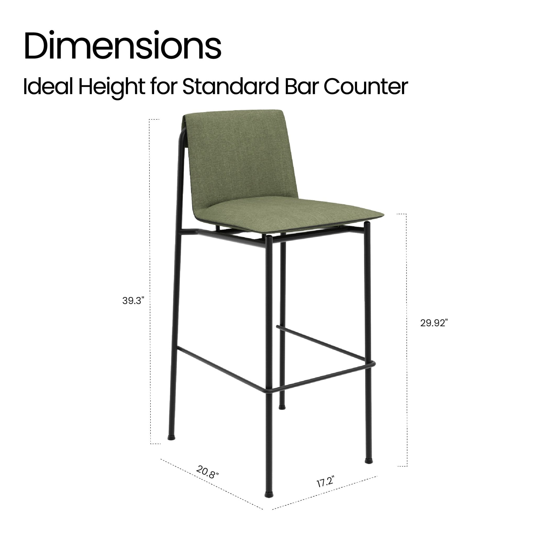 COLAMY VERDA Modern Bar Stools - COLAMY