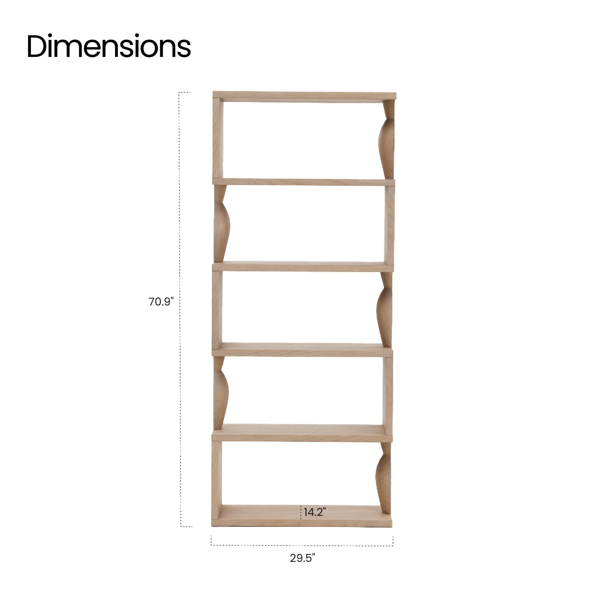 COLAMY VERTA Oak Storage Shelf - COLAMY