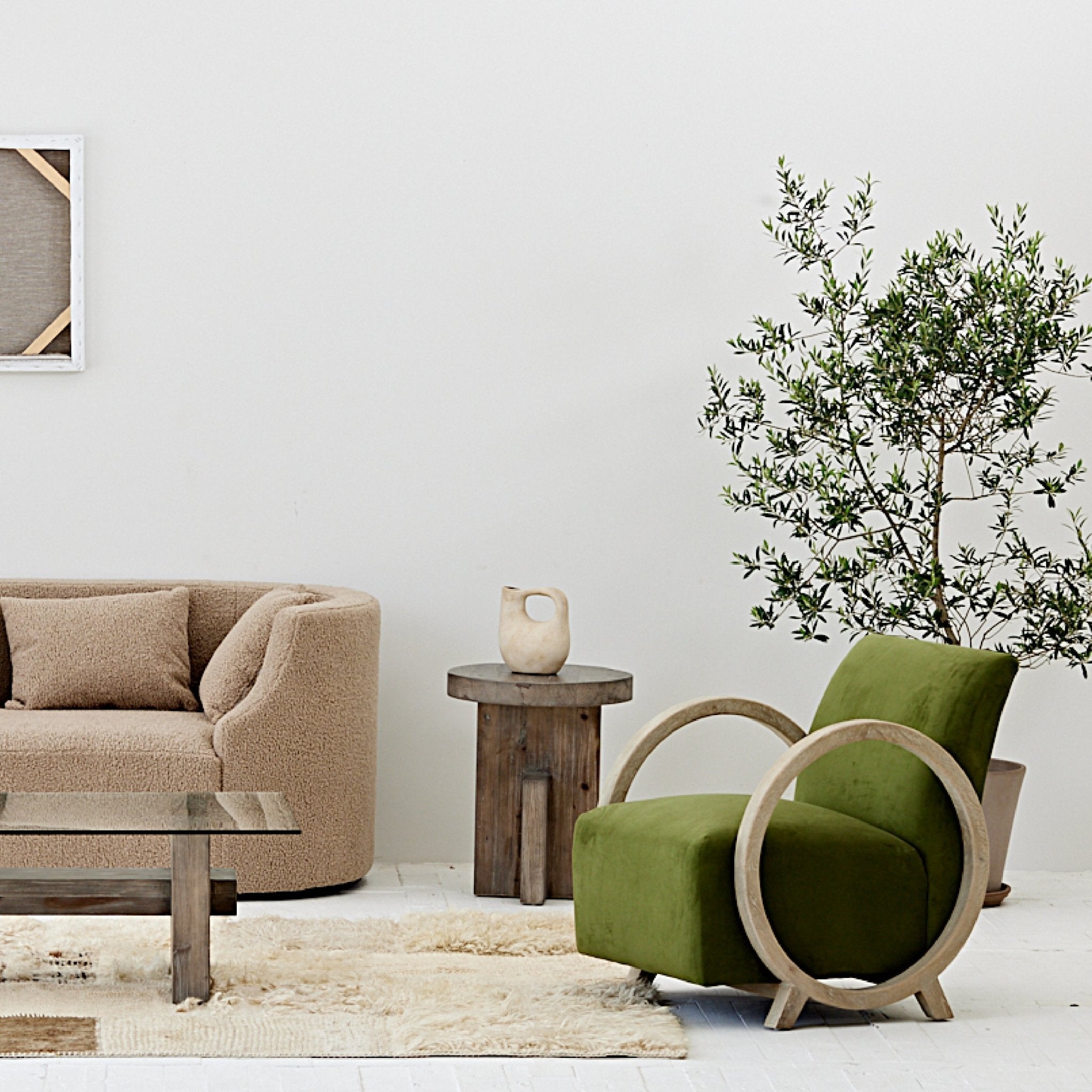 COLAMY VEYRA Velvet Accent Armchair