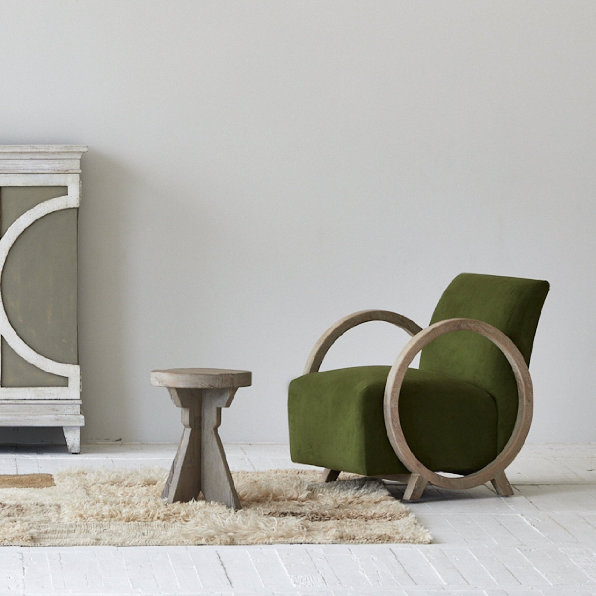 COLAMY VEYRA Velvet Accent Armchair