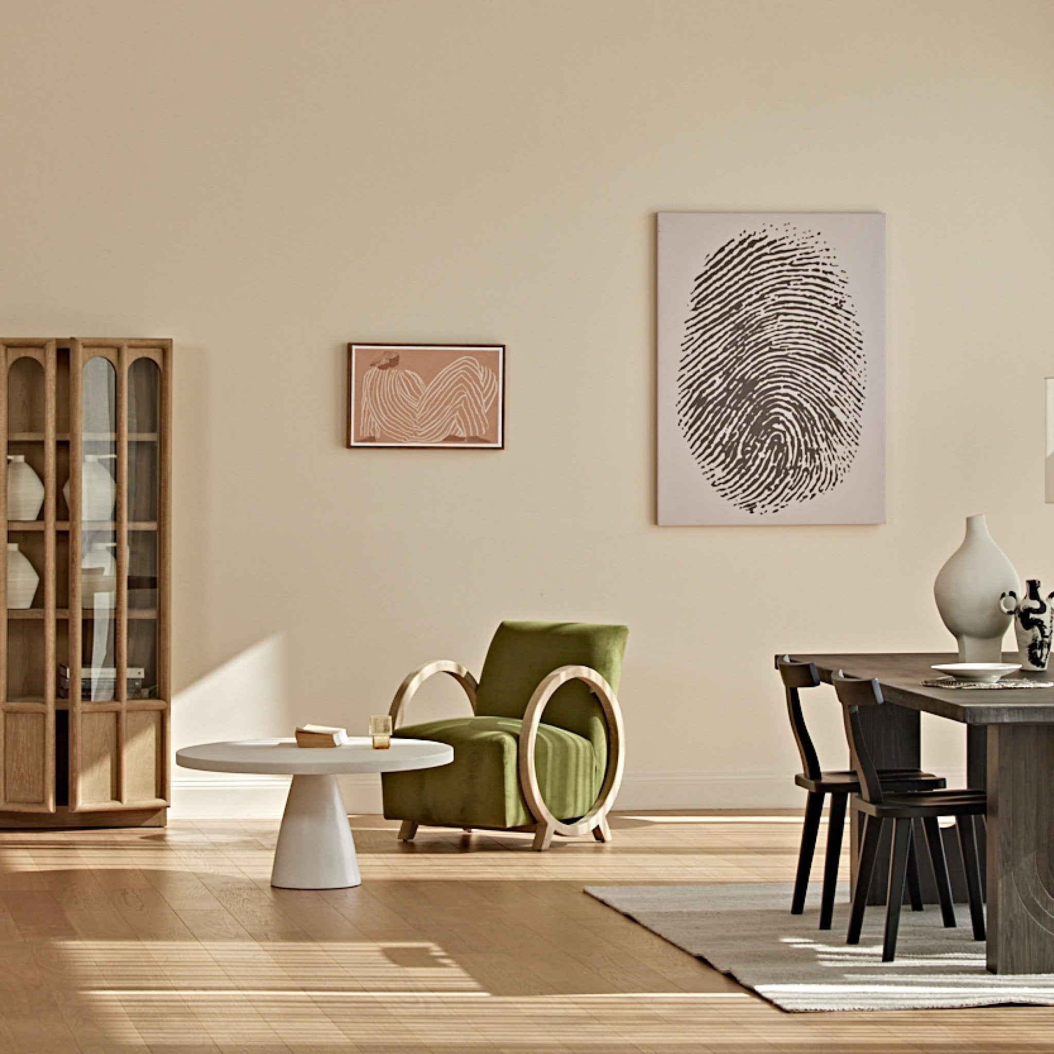 COLAMY VEYRA Velvet Accent Armchair